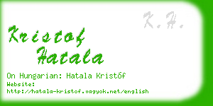 kristof hatala business card